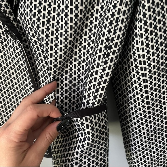 Apt. 9 Houndstooth Style Checkered Black & White Blazer Jacket Size 8 Petite - Picture 7 of 16